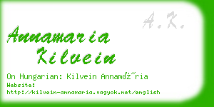 annamaria kilvein business card